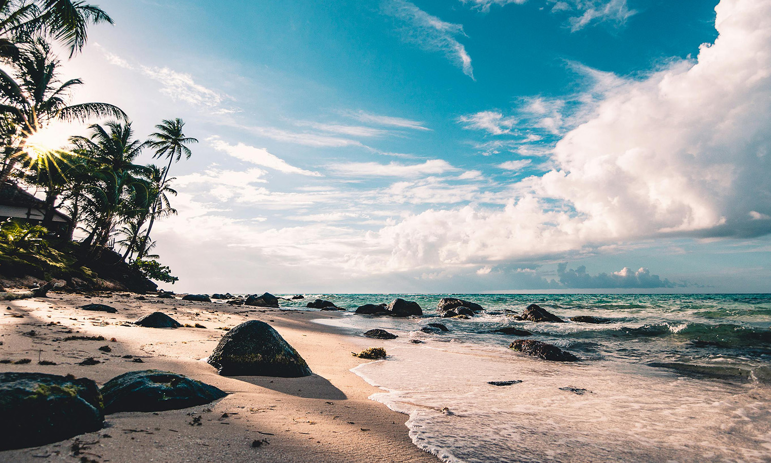 California Beach with rocks